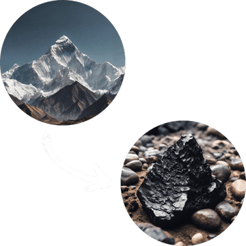 Formation – Le Shilajit met entre 1000 et 6000 ans à se former dans les montagnes de l’Himalaya, résultat d’une lente décomposition de matière végétale et minérale sous l’effet du soleil et de la pression géologique.