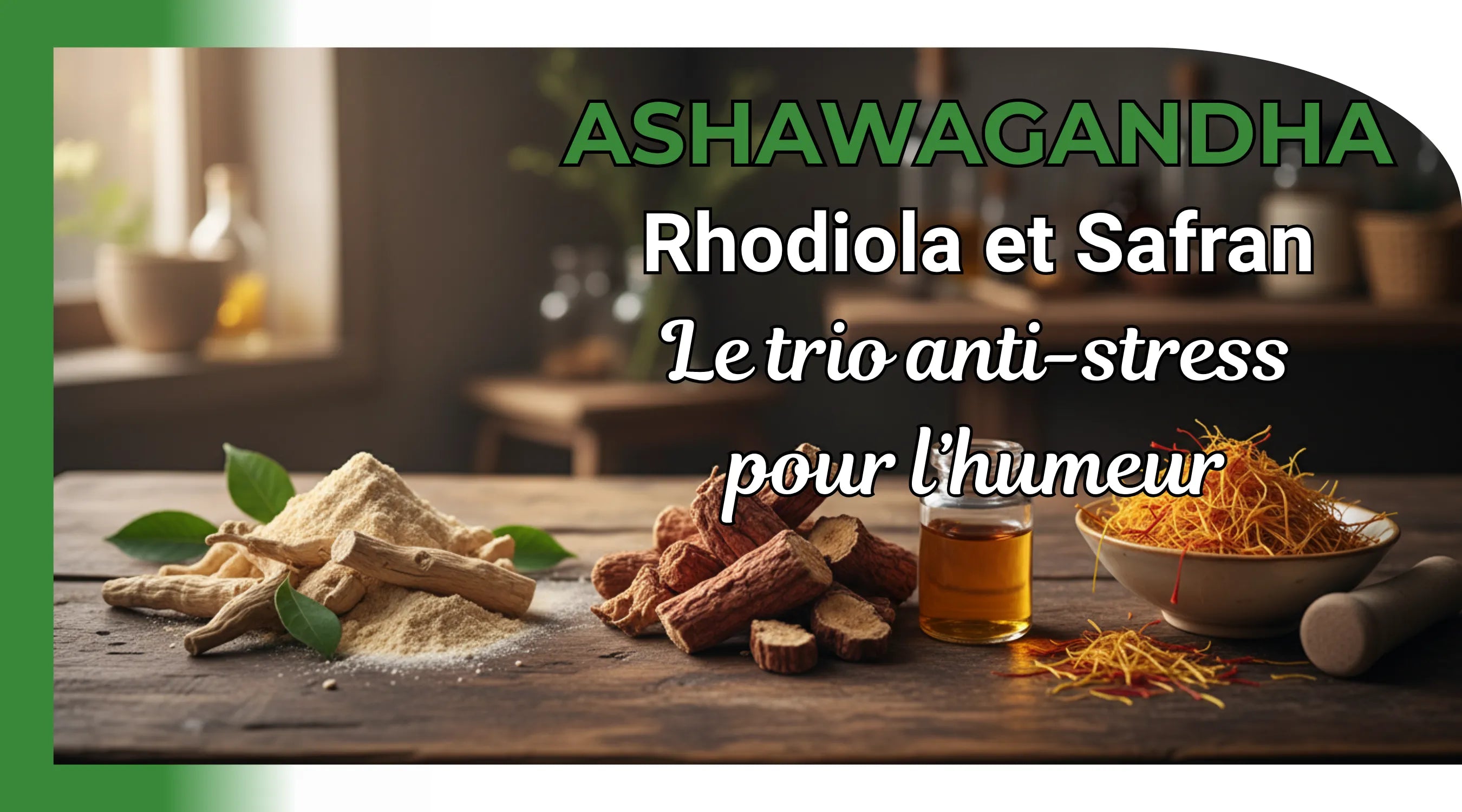 Ashwagandha, rhodiola et safran : le trio anti-stress pour l'humeur