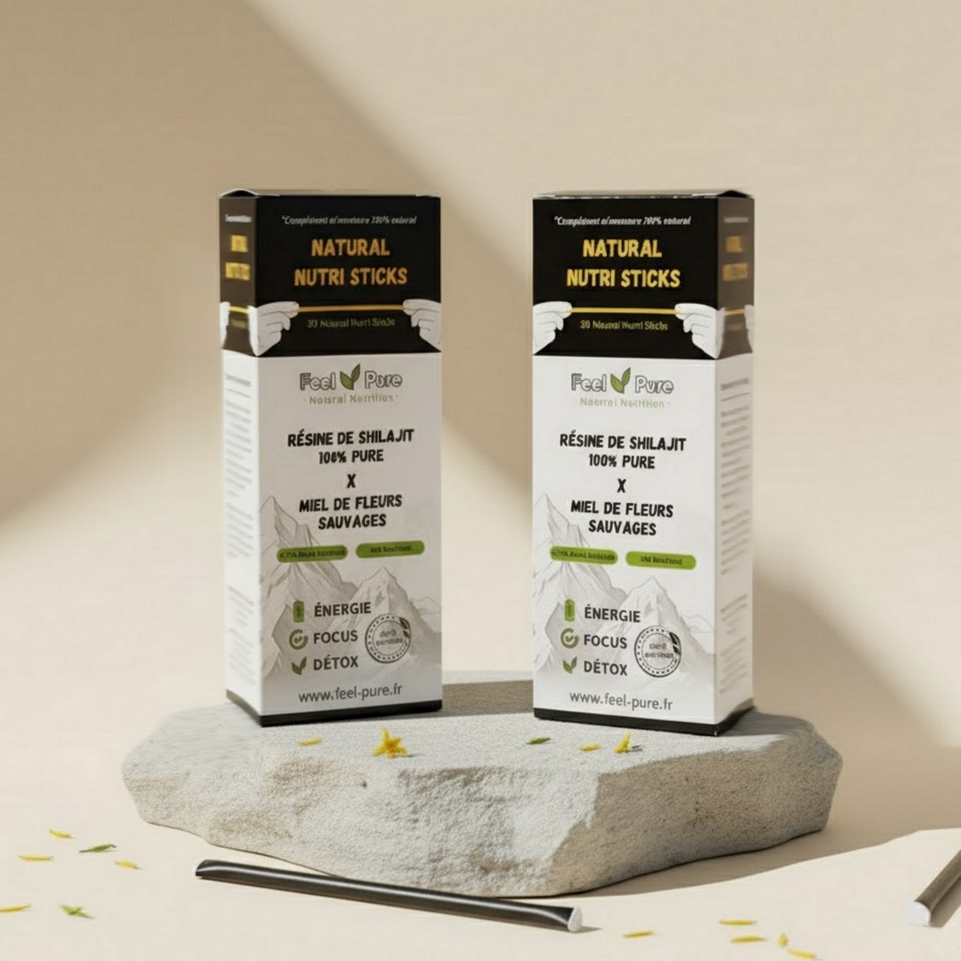 Deux Boites de 30 Sticks de Miel et de Shilajit