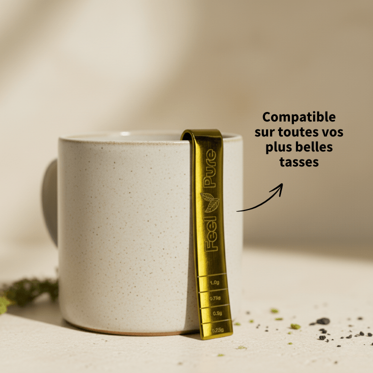 Spatule doseuse Feel Pure sur tasse