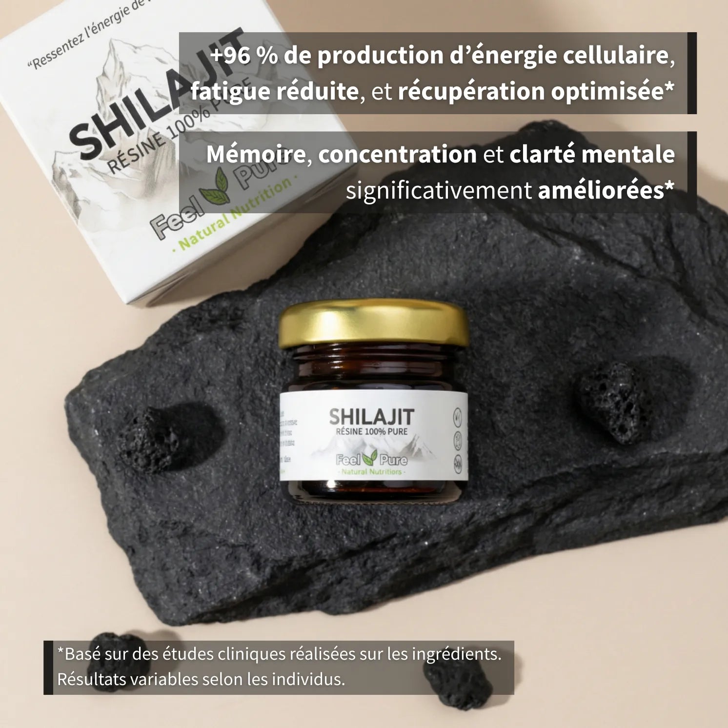 Resine de Shilajit 75 Etudes