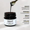 Pot de résine de Shilajit 100% pure – Booste l'énergie et les performances, renforce la concentration, réduit le stress et l'anxiété et améliore la qualité du sommeil.