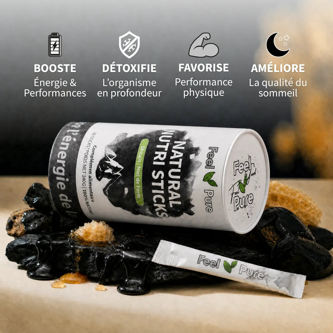Sticks Miel Shilajit bienfaits