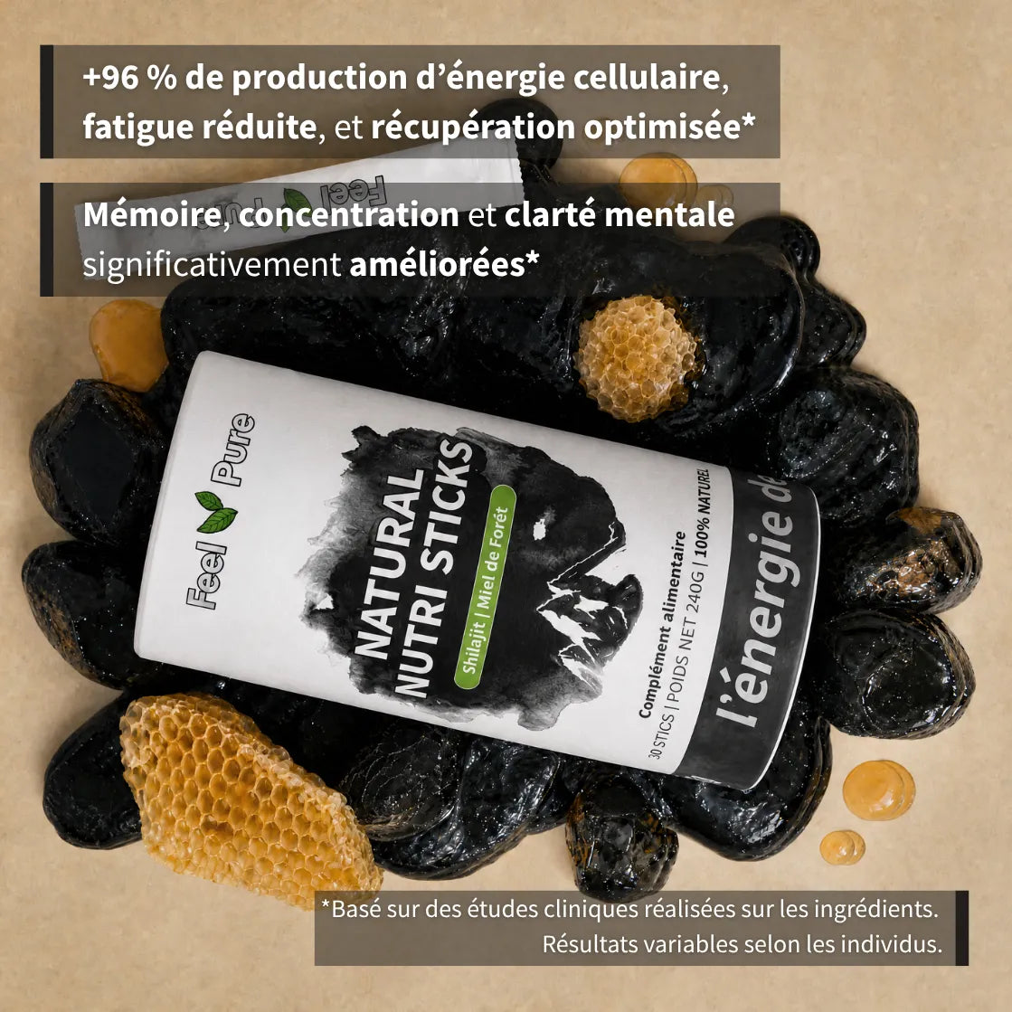 Sticks Miel Shilajit etudes